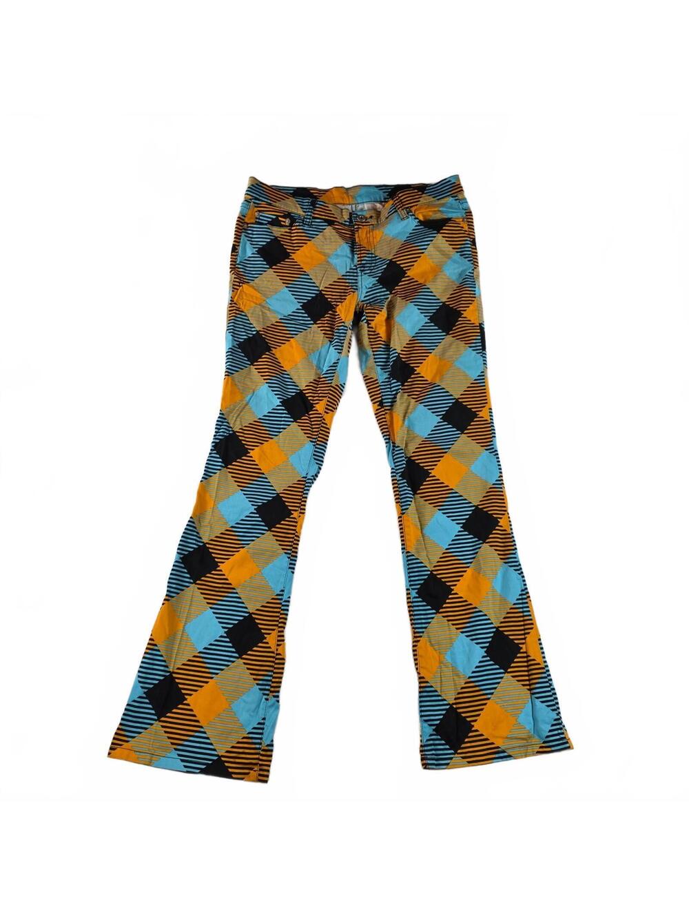 Loudmouth Women's Golf Pants Size 10 Colorful Geometric Pattern Stretch Cotton
